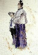 Carl Larsson fru henrika linderdahl med sonen bengt oil painting on canvas